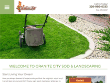 Tablet Screenshot of granitecitysodandlandscape.com